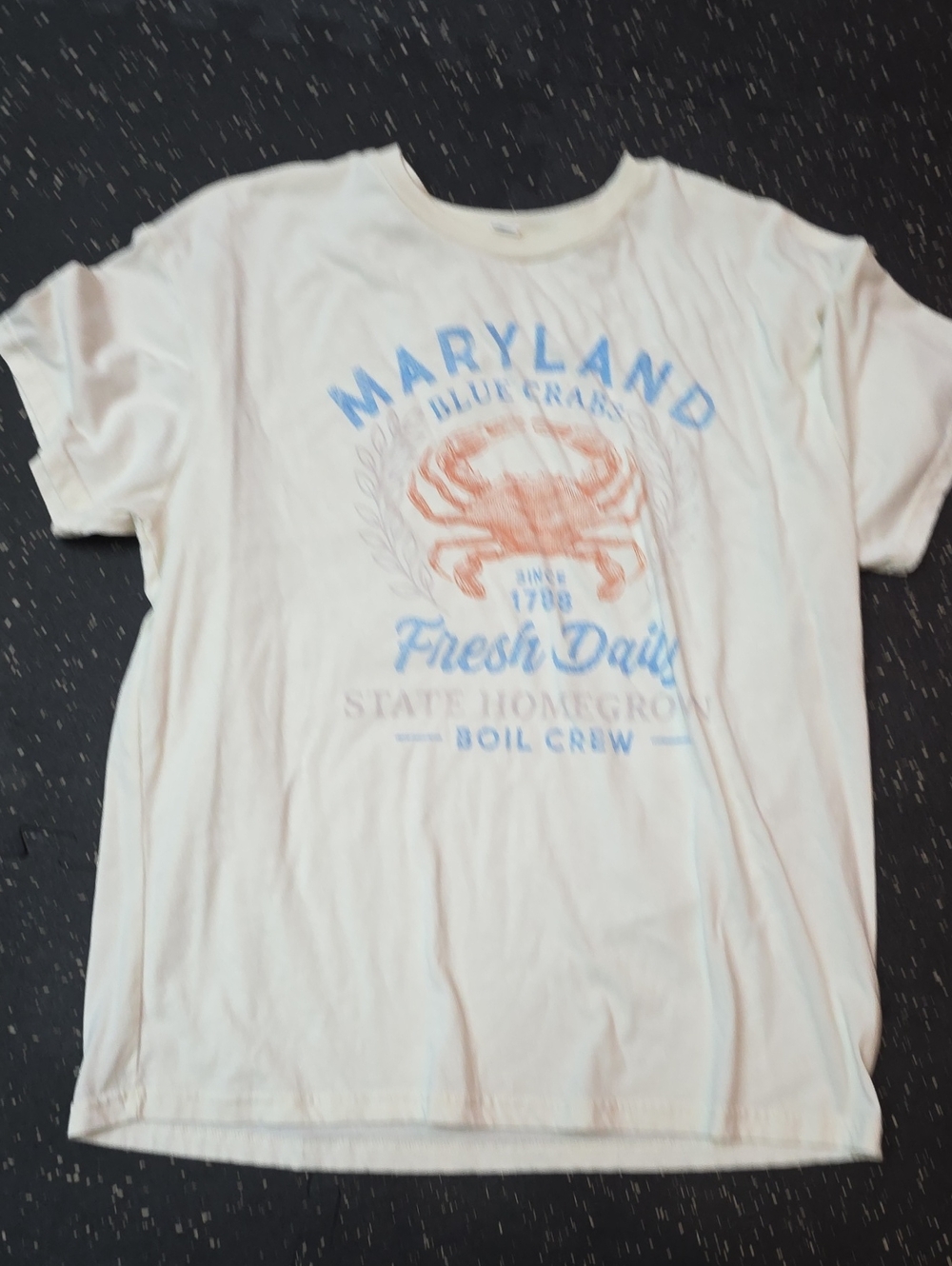 Maryland Fresh Daily Kids Graphic Tee - White with Blue & Orange Print
